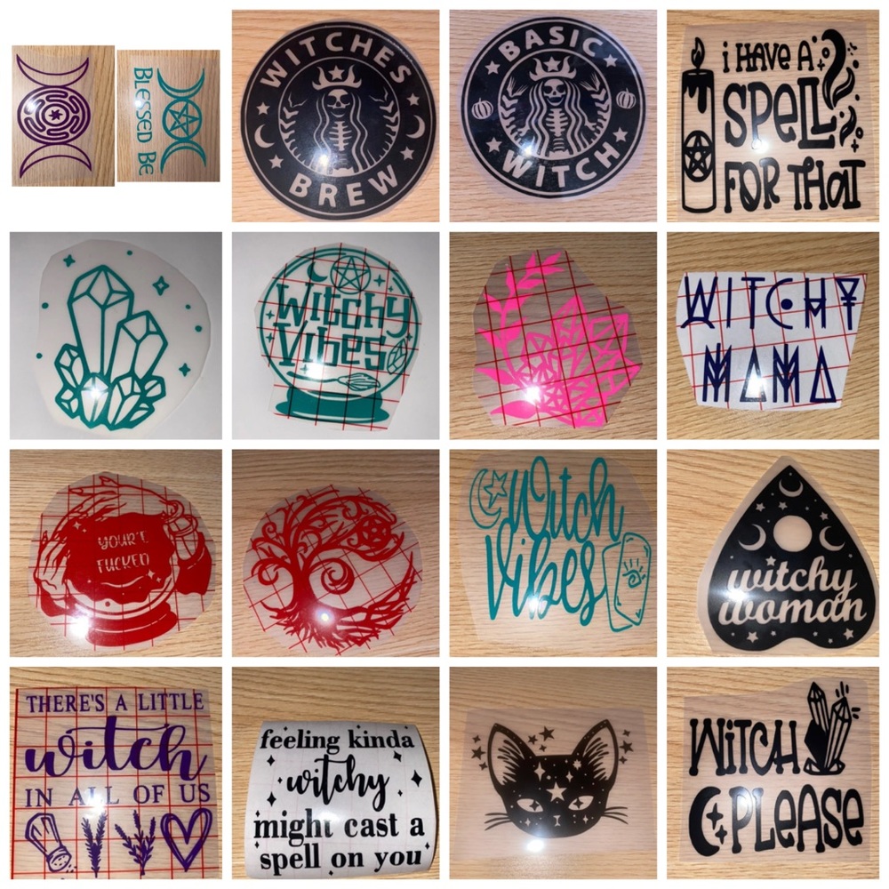 ‼️READ DESCRIPTION‼️ Handmade/Homemade. Wicca & Witchy Vinyl Decal